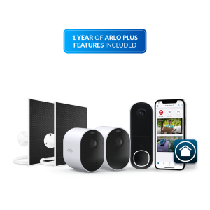 Arlo Secure Kit - Doorbell + 2 Pro Outdoor Cameras + 2 Solar Panel Chargers